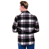 Black And White Check Mens Slim Fit Designer Dress Shirt - tailored Cotton Shirts for Work and Casual Wear